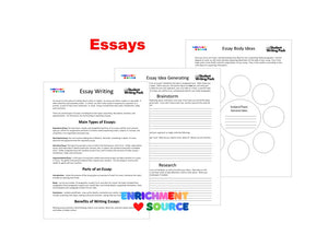 Writing Lesson Worksheet Packet