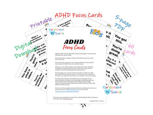 ADHD Stay Focused, Encouragement Cards
