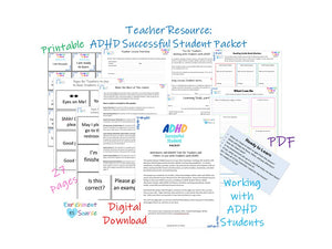 teacher resources for students with adhd