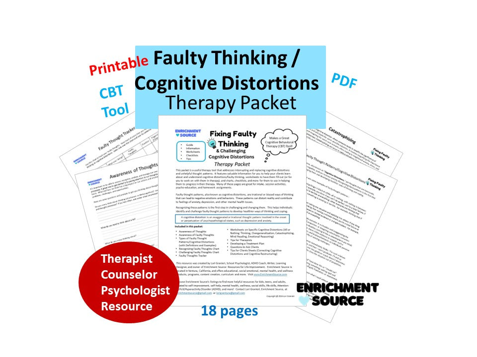 Faulty Thinking Workbook, Fixing Faulty Thoughts