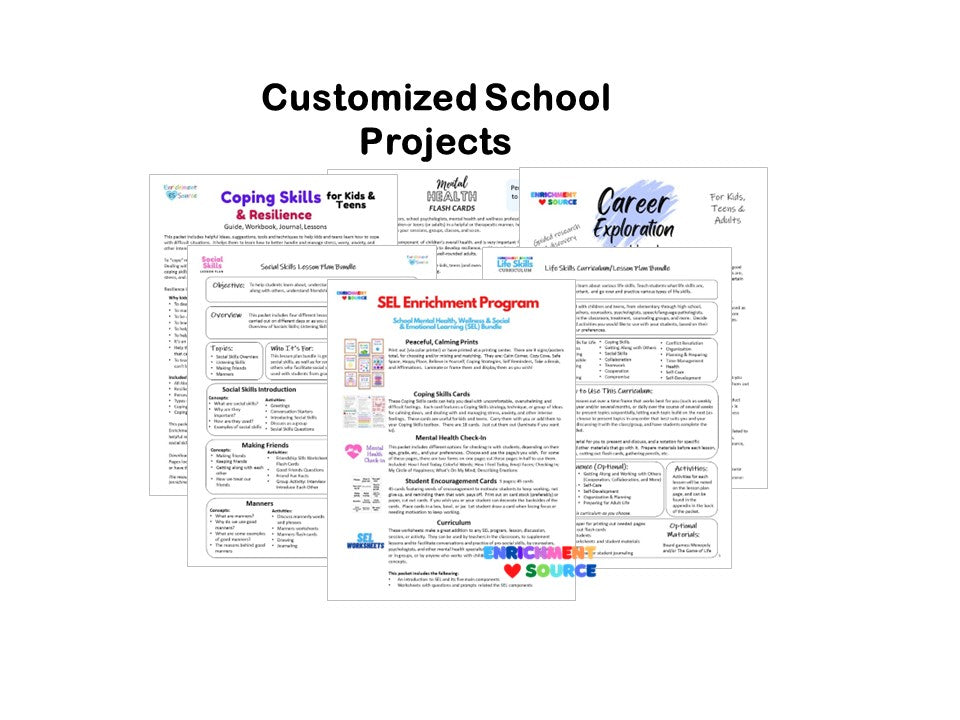 Customized School Mental Health, SEL Package
