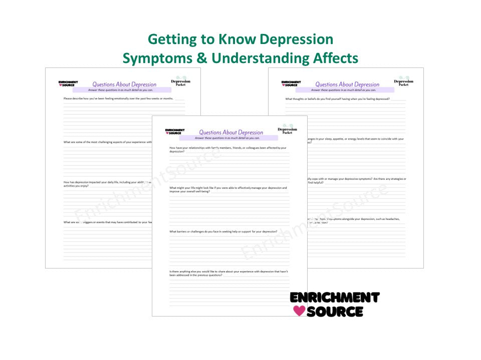 Depression Worksheets