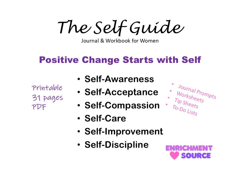 The Self Guide: Printable Self Improvement Journal and Workbook