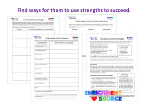 ADHD Child Strengths Checklists and Parent Guide Digital Download, Printable Packet