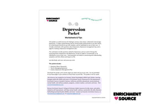 Depression Worksheets