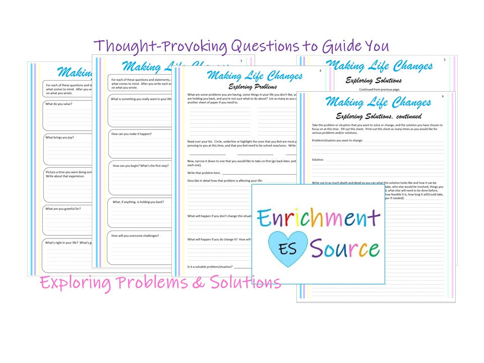 Adult Life Change Planner, Guide and Journal