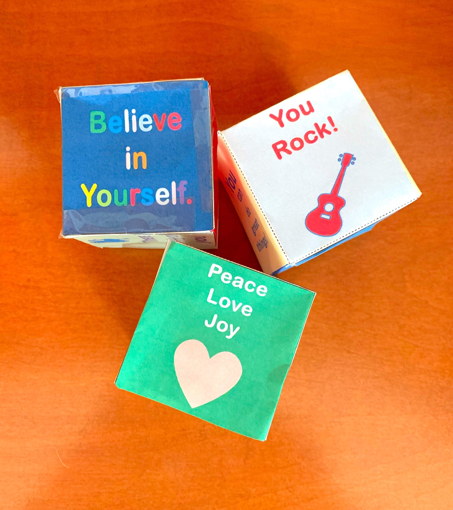Positive Messages Printale Dice