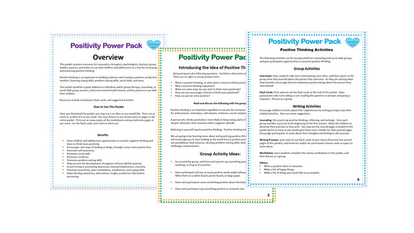Positivity Planner, Journal, Workbook Digital Download, Printable - Enrichment Source