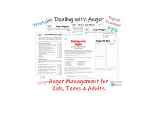 Dealing with Anger, Anger Management Workbook and Information Packet for Kids, Teens, Adults