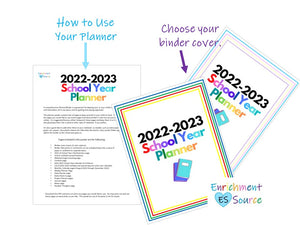 2022-2023 School Year Student Planner Printable Bundle