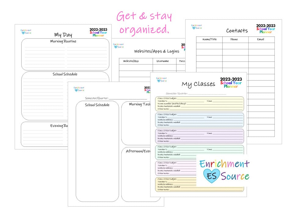 Sports-themed Printable Elementary Student Planner -  in 2023