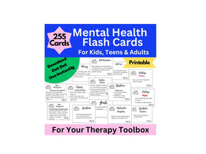 Mental Health Therapy Flash Cards for Kids, Teens & Adults