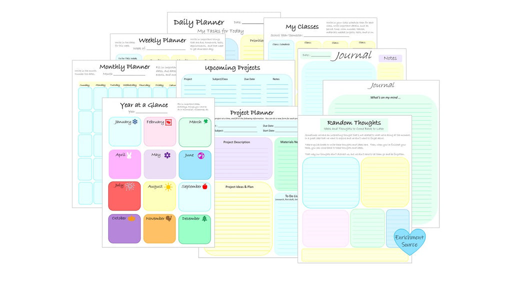 student planner printable digital download